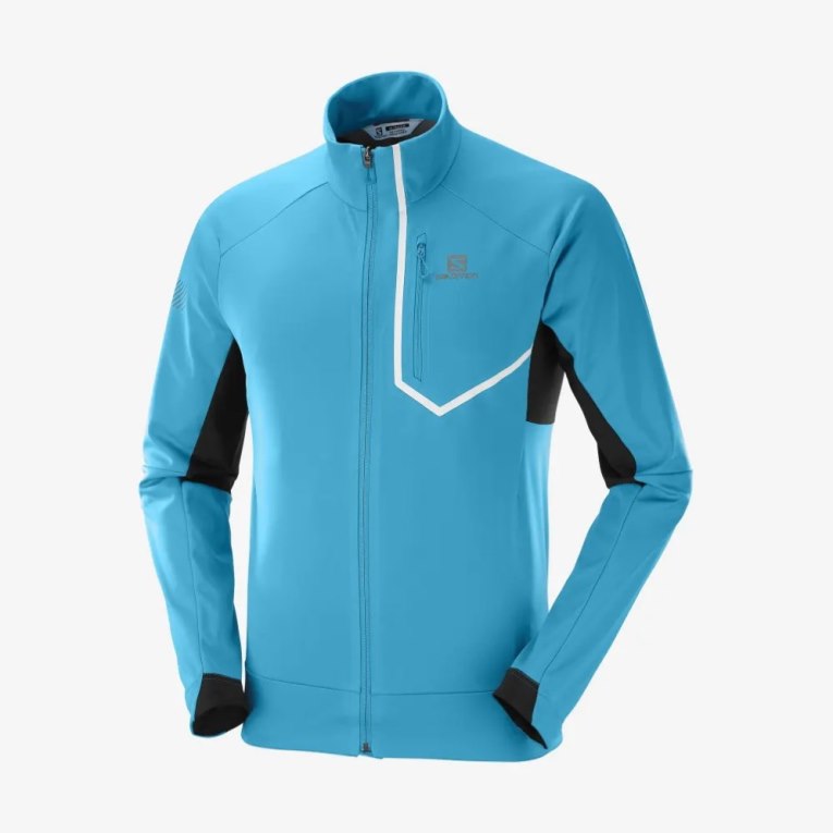 Casaco Salomon Gore Tex Infinium Windstopper Pro Masculino Turquesa | PT R95073